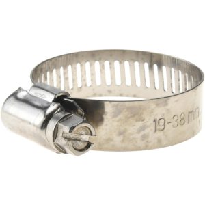 VALUE COLLECTION Worm Gear Clamp: SAE 16, 11/16 to 1-1/2" Dia, Stainless Steel Band MS01D1938-THA