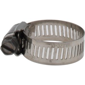 VALUE COLLECTION Worm Gear Clamp: SAE 12, 1/2 to 1-1/4" Dia, Stainless Steel Band MS01D1332-THA