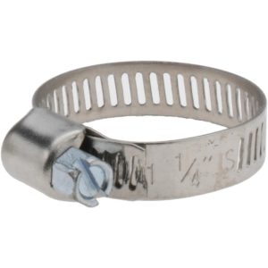 VALUE COLLECTION Worm Gear Clamp: SAE 12, 1/2 to 1-1/4" Dia, Stainless Steel & Carbon Steel Band XM01B1432