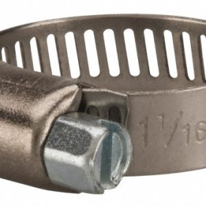 VALUE COLLECTION Worm Gear Clamp: SAE 10, 1/2 to 1-1/16" Dia, Stainless Steel & Carbon Steel Band XM01B1427