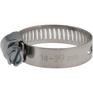 VALUE COLLECTION Worm Gear Clamp: SAE 10, 1/2 to 1-1/16" Dia, Stainless Steel & Carbon Steel Band XM01B1427B
