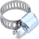 VALUE COLLECTION Worm Gear Clamp: SAE 4, 1/4 to 5/8" Dia, Stainless Steel & Carbon Steel Band XM01B0616B-THA