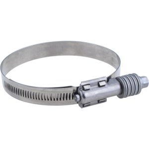 VALUE COLLECTION Constant Torque Clamp: 3.25 to 4.125" Hose, 5/8" Wide, Stainless Steel MS09D83105