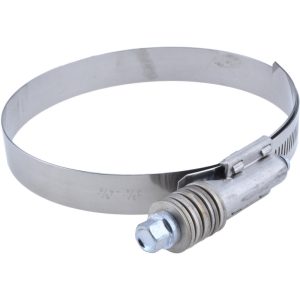VALUE COLLECTION Constant Torque Clamp: 3.78 to 4.646" Hose, 5/8" Wide, 304 SS & Carbon Steel (Screw) MS09B96118
