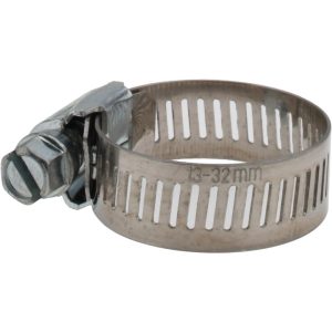VALUE COLLECTION Worm Gear Clamp: SAE 12, 1/2 to 1-1/4" Dia, Stainless Steel & Carbon Steel Band MS01B1332B-THA