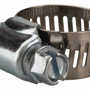 VALUE COLLECTION Worm Gear Clamp: SAE 6, 3/8 to 7/8" Dia, Stainless Steel & Carbon Steel Band MS01B1123B-THA