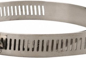 VALUE COLLECTION Worm Gear Clamp: SAE 60, 3-1/4 to 4-1/4" Dia, Stainless Steel Band MS01D83108
