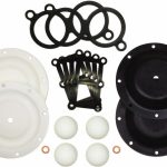 SANDPIPER Diaphragm Pump Fluid Section Repair Kit: Polytetrafluoroethylene, Includes Check Balls, Diaphragms & Gasket, Use with S1F Metallic 476.194.635