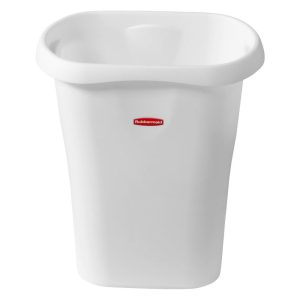 RUBBERMAID Basic Open Wastebasket, 12 Qt / 11.3L, White FG5L5100WHT