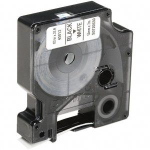 ABILITYONE Label Maker Label: White on Black, 1/2" OAW 7510016576748