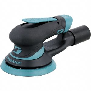 DYNABRADE Air Orbital Sander: Round, 5" Pad, 5 x 3/8" Pad, 12,000 OPM X51V