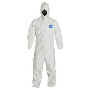 DUPONT Disposable Coveralls: Particle Protection, Size 2X-Large, 1.2000 oz, Tyvek 400 TY127SWH TY127SWH2X0025NF