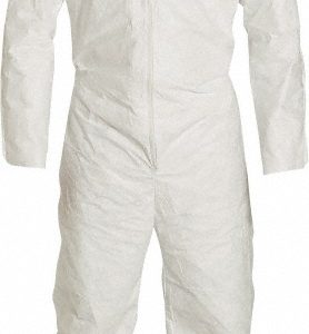 DUPONT Disposable Coveralls: Abrasion & Particle Protection, Size 5X-Large, 1.2000 oz, Tyvek 400 TY120SWH TY120SWH5X002500