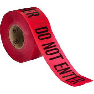 BRADY Barricade & Flagging Tape; Color: Black; Red ; UNSPSC Code: 31201500 102824