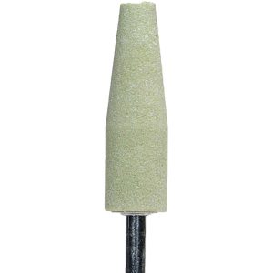 NORTON Mounted Point: 3/4" Thick, 1/4" Shank Dia, A1, 36 Grit, Extra Coarse 61463686139