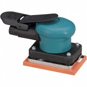DYNABRADE Air Orbital Sander: Rectangular, 3 x 4-1/4" Pad, 10,000 OPM 58500