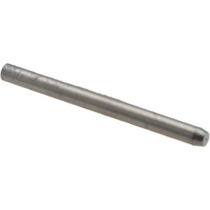 ELECTRO HARDWARE Dowel Pin: 2.00 mm Dia, 24.00 mm OAL, Stainless Steel, Grade 416, Passivated Finish MDP416-2MM-24