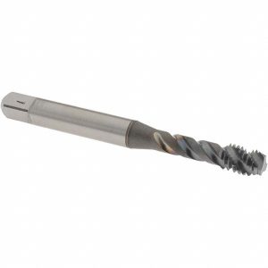 OSG Spiral Flute Tap: M6x1.00 Metric, 3 Flutes, Bottoming, 6H Class of Fit, Cobalt, TICN Coated 1756008