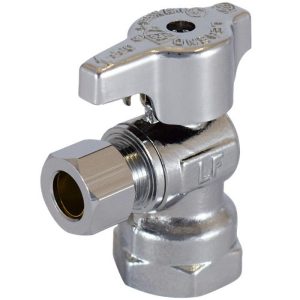 LEGEND VALVE NPT 1/2 Inlet, 125 Max psi, Chrome Finish, Carbon Steel Water Supply Stop Valve 114-603NL