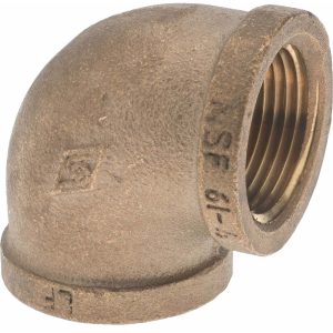 LEGEND VALVE Brass Pipe 90 ° Elbow: 1" Fitting, Threaded, FNPT x FNPT, Class 125, Lead Free 310-005NL