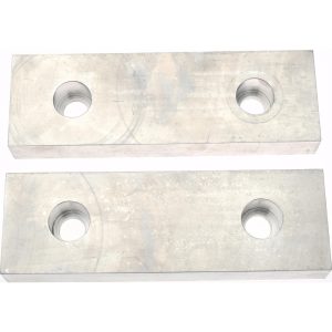 GIBRALTAR Vise Jaw: 8.00" Wide, 2-1/2" High, 1.2500" Thick, Flat 428-1072