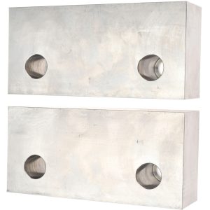 GIBRALTAR Vise Jaw: 6.00" Wide, 3" High, 2.0000" Thick, Flat 428-1076