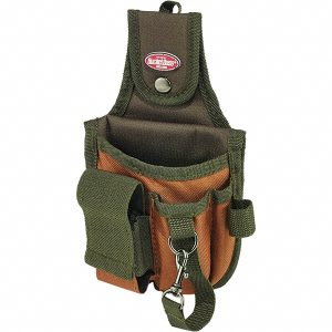 BUCKET BOSS Tool Pouch: 5 Pockets, Polyester, Brown 54120