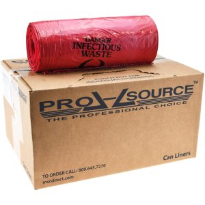 PRO-SOURCE Pack of (150) 45 Gal Capacity, Red, Hazardous Waste Bags PSIW4047