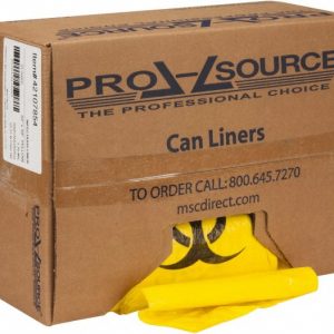 PRO-SOURCE Pack of (200) 33 Gal Capacity, Yellow, Infectious Linen Bags PSIL3339