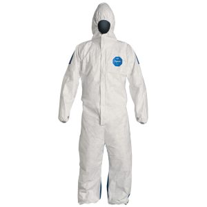 DUPONT Disposable Coveralls: Abrasion Protection, Size 2X-Large, 1.2000 oz, Tyvek 400 D, Zipper Closure TD127SWB2X0025CM