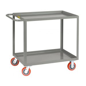LITTLE GIANT Shelf Utility Cart: Steel, Gray LGL-2436-6PY