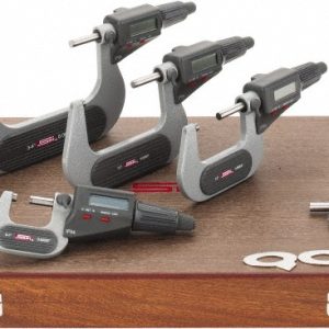 SPI 0 to 4" Range, 0.001mm Resolution, IP54, 4 Piece Electronic Outside Micrometer Sets CMS160622004