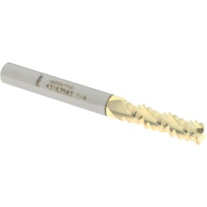 ACCUPRO Corner Radius End Mill: 1/4" Dia, 3/4" LOC, 0.045" Radius, 3 Flutes, Solid Carbide 43163583