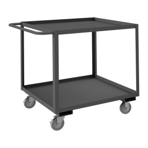 DURHAM Heavy-Duty Service Utility Cart: 36" Long, 24" Wide, Steel, 1200 lb Capacity, Gray RSC-2436-2-95