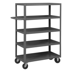 DURHAM Heavy-Duty Service Utility Cart: 36" Long, 24" Wide, Steel, 3000 lb Capacity, Gray RSC-2436-5-3K-95