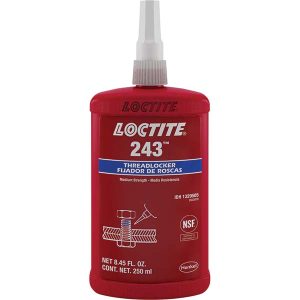 LOCTITE Threadlocker: Blue, Liquid, 250 mL, Bottle 1329505