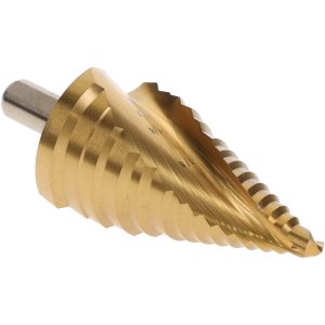 HERTEL Step Drill Bit: 3/8" Shank Dia, High Speed Steel, 5 Hole Sizes SDD43274653