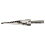 HERTEL Step Drill Bit: 1/4" Shank Dia, High Speed Steel, 13 Hole Sizes SDD43274760