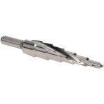 HERTEL Step Drill Bit: 1/4" Shank Dia, High Speed Steel, 6 Hole Sizes SDD43274778