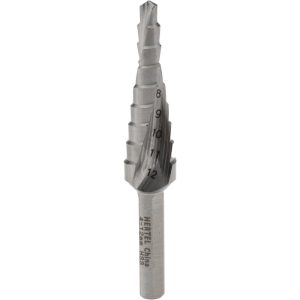HERTEL Step Drill Bit: 6.5 mm Shank Dia, High Speed Steel, 9 Hole Sizes SDD43274901