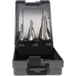 HERTEL Drill Bit Set: Step Drill Bits, 3 Pc, 30" Drill Bit Size, 118 &deg;, High Speed Steel SDD43275056