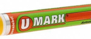 U-MARK Liquid Paint Marker: Yellow, Alcohol Base, Fade Resistant, Water Resistant & Xylene-Free, Bullet & Chisel Tip 10106