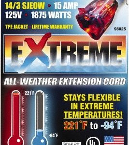 VALUE COLLECTION 25', 14/3 Gauge/Conductors, Blue/Pink Indoor & Outdoor Extension Cord 98025