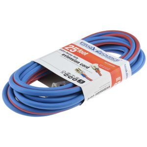 PRO-SOURCE 25', 12/3 Gauge/Conductors, Blue/Red Outdoor Extension Cord PS-AZB0100