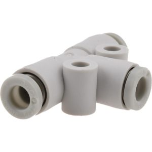 SMC PNEUMATICS Push-to-Connect Push-to-Connect Fitting: Tee, 4.00 mm OD KQ2T04-00A