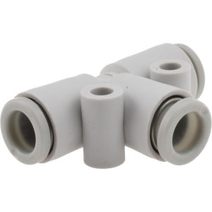 SMC PNEUMATICS Push-to-Connect Push-to-Connect Fitting: Tee, 6.00 mm OD KQ2T06-00A
