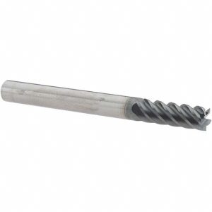 SUPERMILL Square End Mill: 1/4'' Dia, 3/4'' LOC, 1/4'' Shank Dia, 2-1/2'' OAL, 5 Flutes, Solid Carbide 5254526