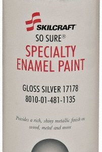 ABILITYONE Enamel Spray Paint: Aluminum, Gloss, 16 oz 8010014811135