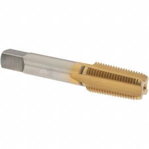 OSG Standard Pipe Tap: 1/8-27, NPT, 4 Flutes, High Speed Steel, TiN Finish 1310205