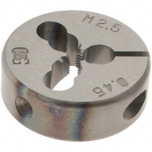 OSG Round Die: M2.5x0.45, High Speed Steel 46017